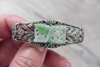 Art Deco Silver and Jadeite Brooch with Marcasites, 1930s (7 of 7) Art Deco Silver and Jadeite Brooch with Marcasites, 1930s (7 of 7)