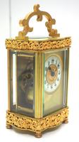 Rare Antique French 8-day Carriage Clock Serpentine Case Fleur De Lis Decorations (3 of 10) Rare Antique French 8-day Carriage Clock Serpentine Case Fleur De Lis Decorations (3 of 10)
