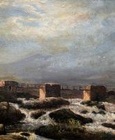 Original 19th Century Period Antique Scottish Highland Bridge Landscape Oil Painting (7 of 11) Original 19th Century Period Antique Scottish Highland Bridge Landscape Oil Painting (7 of 11)