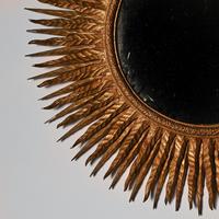 Superb Large Mid 20th Century French Giltwood Sunburst Mirror (4 of 4) Superb Large Mid 20th Century French Giltwood Sunburst Mirror (4 of 4)