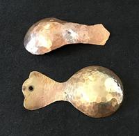 Arts and Crafts Planished Copper and Brass Tea Caddy Spoons (3 of 3) Arts and Crafts Planished Copper and Brass Tea Caddy Spoons (3 of 3)