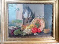 19th Century Still Life with Grapes, Pumpkin, Tomatoes Oil on Canvas (10 of 12) 19th Century Still Life with Grapes, Pumpkin, Tomatoes Oil on Canvas (10 of 12)