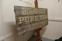 Large Painted Wooden Advertising Sign, “HORNIMAN’S PURE TEA” (5 of 8) Large Painted Wooden Advertising Sign, “HORNIMAN’S PURE TEA” (5 of 8)