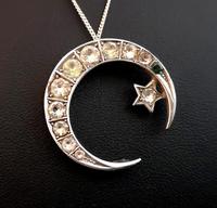 Victorian Silver Crescent Pendant, Paste & Emerald (8 of 9) Victorian Silver Crescent Pendant, Paste & Emerald (8 of 9)