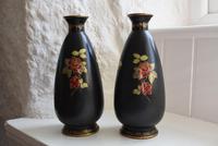Pair of Crown Devon Lusterware Vases Decorated with Parrots (3 of 10) Pair of Crown Devon Lusterware Vases Decorated with Parrots (3 of 10)