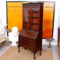 Secretaire Bureau Bookcase Astragal Glazed Mahogany Library Cabinet Edwardian (10 of 14) Secretaire Bureau Bookcase Astragal Glazed Mahogany Library Cabinet Edwardian (10 of 14)