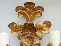Good Pair of Large Gilt Metal Rococo Style Wall Lights - 9 Available (4 of 6) Good Pair of Large Gilt Metal Rococo Style Wall Lights - 9 Available (4 of 6)