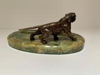 Art Deco Brazilian Onyx Desk Tidy with Bronze Tiger (3 of 3) Art Deco Brazilian Onyx Desk Tidy with Bronze Tiger (3 of 3)