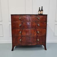 Flame Mahogany Antique Bowfront Chest c.1830 (4 of 8) Flame Mahogany Antique Bowfront Chest c.1830 (4 of 8)