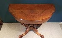 Fine Antique Burr Walnut Petal Shaped Card Table (2 of 6) Fine Antique Burr Walnut Petal Shaped Card Table (2 of 6)