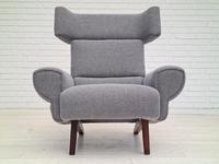 1970s Danish Design, Completely Restored Armchair, Furniture Wool, Teak Wood (5 of 12) 1970s Danish Design, Completely Restored Armchair, Furniture Wool, Teak Wood (5 of 12)