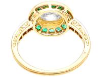 1.05ct Emerald & 1.18ct Diamond, 18ct Yellow Gold Dress Ring c.1930 (4 of 9) 1.05ct Emerald & 1.18ct Diamond, 18ct Yellow Gold Dress Ring c.1930 (4 of 9)
