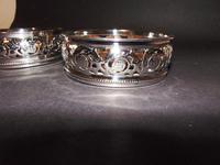 Pair Victorian Silver Plated Coasters (3 of 7) Pair Victorian Silver Plated Coasters (3 of 7)