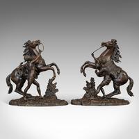 Antique, Pair, Marly Horses, French, Bronze, Equestrian, Statue, After Coustou (10 of 12) Antique, Pair, Marly Horses, French, Bronze, Equestrian, Statue, After Coustou (10 of 12)