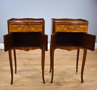 Pair of Louis XVI Style Marquetry Inlaid Bedsides Cabinets (7 of 8) Pair of Louis XVI Style Marquetry Inlaid Bedsides Cabinets (7 of 8)