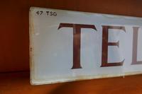 Original GPO Glass “TELEPHONE” sign from a Red Phone Box (2 of 6) Original GPO Glass “TELEPHONE” sign from a Red Phone Box (2 of 6)