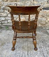 Antique Elm Captains Chair or Smokers Bow (6 of 14) Antique Elm Captains Chair or Smokers Bow (6 of 14)