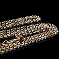 Antique Long Faceted Belcher Rolled Gold Guard Muff Chain Necklace (3 of 8) Antique Long Faceted Belcher Rolled Gold Guard Muff Chain Necklace (3 of 8)