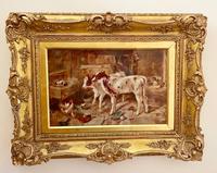 Victorian Oil of a Farmyard Scene C1900 (6 of 6) Victorian Oil of a Farmyard Scene C1900 (6 of 6)