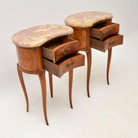 Pair of Antique French Marble Top Kidney Bedside Tables (7 of 12) Pair of Antique French Marble Top Kidney Bedside Tables (7 of 12)