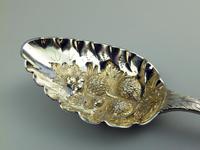 Irish Silver - Fine Solid Silver Berry Dessert Spoon c.1843 (2 of 6) Irish Silver - Fine Solid Silver Berry Dessert Spoon c.1843 (2 of 6)