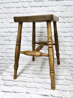 19th Century Kitchen Stool with Sycamore Seat (3 of 5) 19th Century Kitchen Stool with Sycamore Seat (3 of 5)