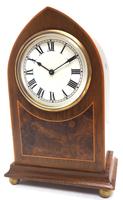 Impressive Mahogany Edwardian Lancet Clock Burr Walnut Inlay Timepiece Mantel Clock (4 of 8) Impressive Mahogany Edwardian Lancet Clock Burr Walnut Inlay Timepiece Mantel Clock (4 of 8)