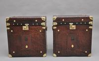 Pair of early 20th century leather bound army trunks (7 of 9) Pair of early 20th century leather bound army trunks (7 of 9)