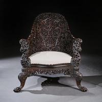 Exceptional 19th Century Anglo Indian Carved Teak Armchair (3 of 9) Exceptional 19th Century Anglo Indian Carved Teak Armchair (3 of 9)