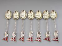 Set 7 Edwardian Silver & Enamel Sailing / Yacht Club Burgee Prize Teaspoons (11 of 14) Set 7 Edwardian Silver & Enamel Sailing / Yacht Club Burgee Prize Teaspoons (11 of 14)