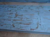 Lovely 3/4 Seater Antique Pine Painted Sky Blue Box Settle / Bench (8 of 9) Lovely 3/4 Seater Antique Pine Painted Sky Blue Box Settle / Bench (8 of 9)
