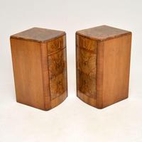 Pair of Art Deco Figured Walnut Bedside Cabinets (8 of 10) Pair of Art Deco Figured Walnut Bedside Cabinets (8 of 10)