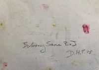 Original oil on paper 'the balcony scene R and J'by Doreen Heaton Potworowski 1930-2014. Initialled and dated 75 (2 of 2) Original oil on paper 'the balcony scene R and J'by Doreen Heaton Potworowski 1930-2014. Initialled and dated 75 (2 of 2)