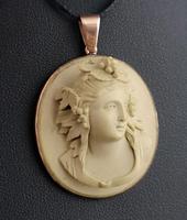 Antique Lava Cameo Pendant, 9ct Rose Gold (10 of 14) Antique Lava Cameo Pendant, 9ct Rose Gold (10 of 14)