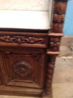 19th Century French Solid Oak Gothic Oak Revival Marble Top Washstand (5 of 9) 19th Century French Solid Oak Gothic Oak Revival Marble Top Washstand (5 of 9)