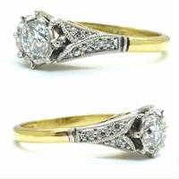 Art Deco 1920's 18ct Platinum Diamond Solitaire Engagement Ring ~ Independent NAJ report (6 of 10) Art Deco 1920's 18ct Platinum Diamond Solitaire Engagement Ring ~ Independent NAJ report (6 of 10)