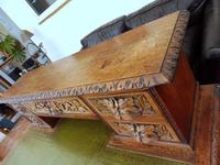 Country Oak Lions Head Pedestal Desk 1860 (10 of 12) Country Oak Lions Head Pedestal Desk 1860 (10 of 12)