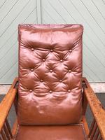 Arts & Crafts Oak & Leather Reclining Armchair (4 of 10) Arts & Crafts Oak & Leather Reclining Armchair (4 of 10)