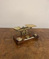Quality Pair of Antique Edwardian Postal Scales and Weights