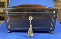 William IV Rosewood Tea Caddy with Mother of Pearl & Pewter Inlay (5 of 8) William IV Rosewood Tea Caddy with Mother of Pearl & Pewter Inlay (5 of 8)