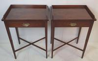 Hand Made Pair of 20th Century Walnut Side Tables (3 of 4) Hand Made Pair of 20th Century Walnut Side Tables (3 of 4)