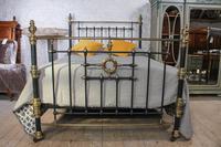 Handsome Victorian Naturally Aged Brass & Iron King Size Bed (2 of 8) Handsome Victorian Naturally Aged Brass & Iron King Size Bed (2 of 8)