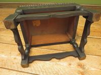 Small Vintage Wooden Black Painted Foot Stool with Brown Leather Top (16 of 17) Small Vintage Wooden Black Painted Foot Stool with Brown Leather Top (16 of 17)
