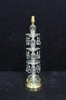 Pair of American Hollywood Regency Mid-Century Crystal Glass Lamps (7 of 9) Pair of American Hollywood Regency Mid-Century Crystal Glass Lamps (7 of 9)