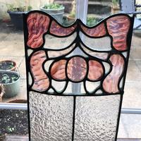 Antique Stained Glass Panel with Pink Glass Detail (3 of 10) Antique Stained Glass Panel with Pink Glass Detail (3 of 10)
