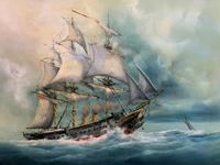 HMS Warrior Under Sail & Steam! - Original 20thc Seascape Oil On Canvas Painting (10 of 13) HMS Warrior Under Sail & Steam! - Original 20thc Seascape Oil On Canvas Painting (10 of 13)
