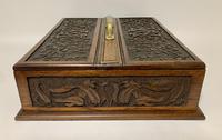 Large Antique Victorian Carved Oak Housekeepers Cutlery Box (10 of 14) Large Antique Victorian Carved Oak Housekeepers Cutlery Box (10 of 14)