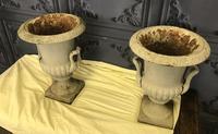 Pair of Cast Iron Garden Urns (2 of 7) Pair of Cast Iron Garden Urns (2 of 7)