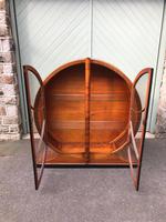 Art Deco Walnut & Ebonised Round Display Cabinet (8 of 11) Art Deco Walnut & Ebonised Round Display Cabinet (8 of 11)