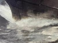 Huge 19th Century Seascape Oil Painting Sinking Ship Signalling Rescuers by Henry E Tozer (27 of 58) Huge 19th Century Seascape Oil Painting Sinking Ship Signalling Rescuers by Henry E Tozer (27 of 58)